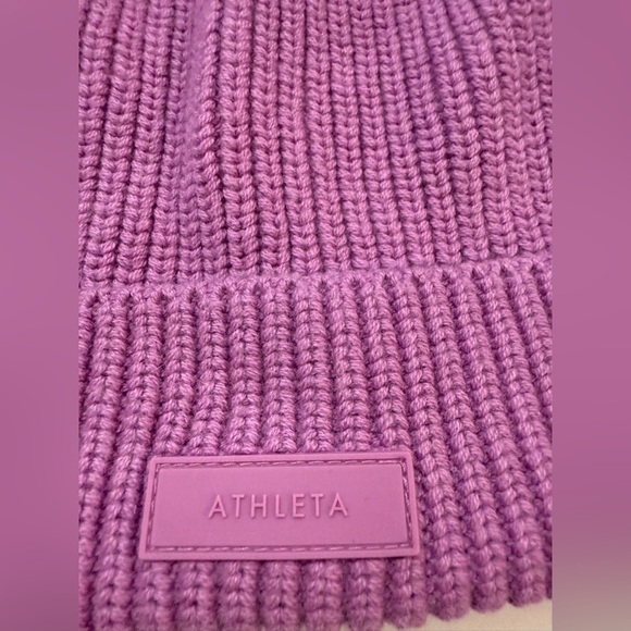 Athleta Women's Purple Knit Beanie - Picture 2 of 6